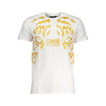 Cavalli Class White Cotton T-Shirt CA-28481-XL