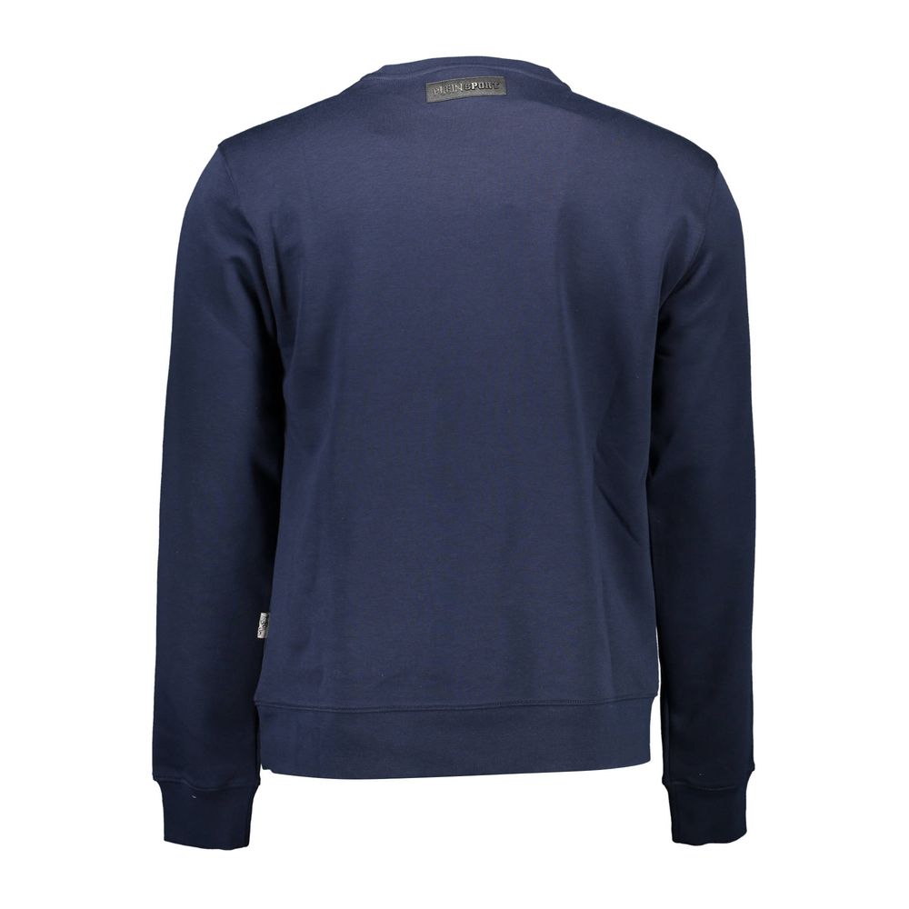 Plein Sport Blue Cotton Men Sweater