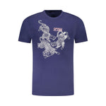 Cavalli Class Blue Cotton Men T-Shirt CA-36669-M