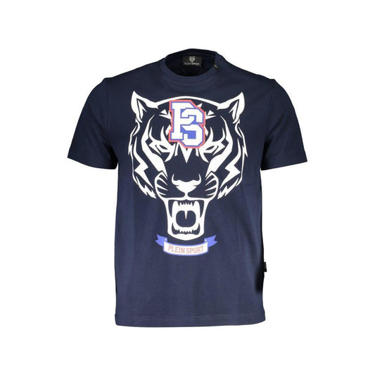 Plein Sport Blue Cotton Men T-Shirt PL-37036-S