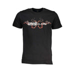 Cavalli Class Black Cotton T-Shirt CA-28574-XL