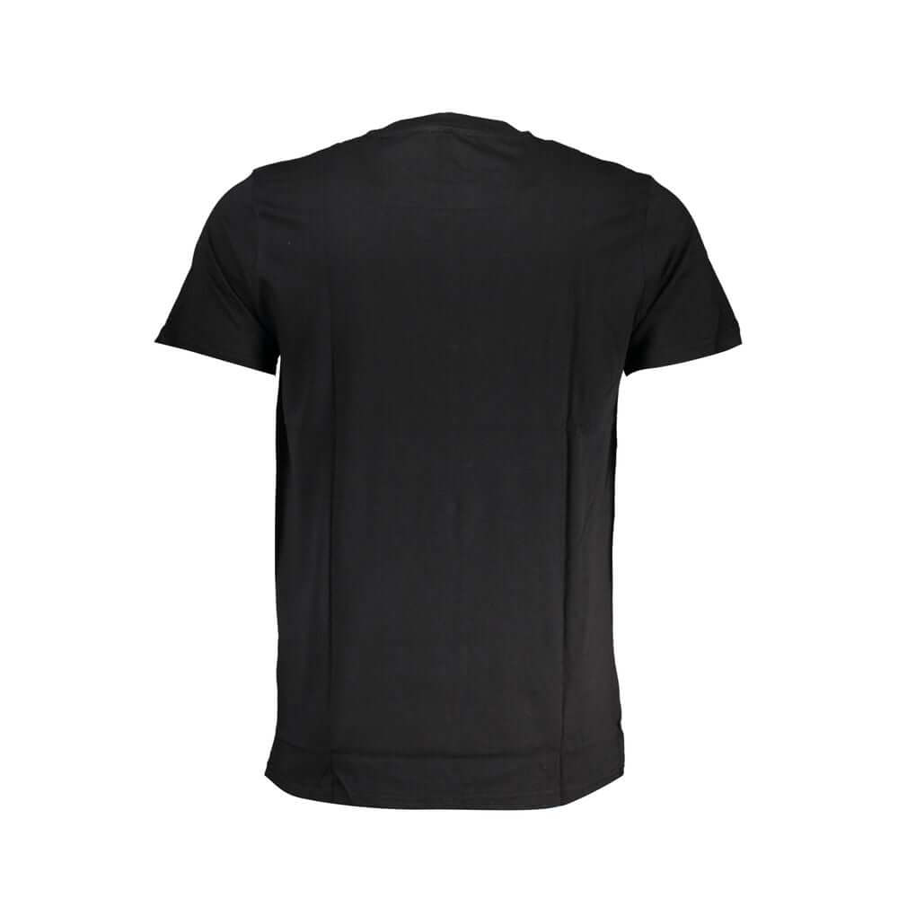 Cavalli Class Black Cotton T-Shirt CA-28574-XL