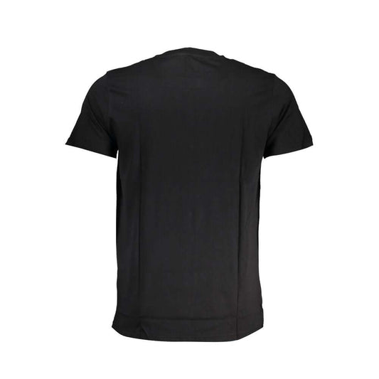 Cavalli Class Black Cotton T-Shirt CA-28574-XL