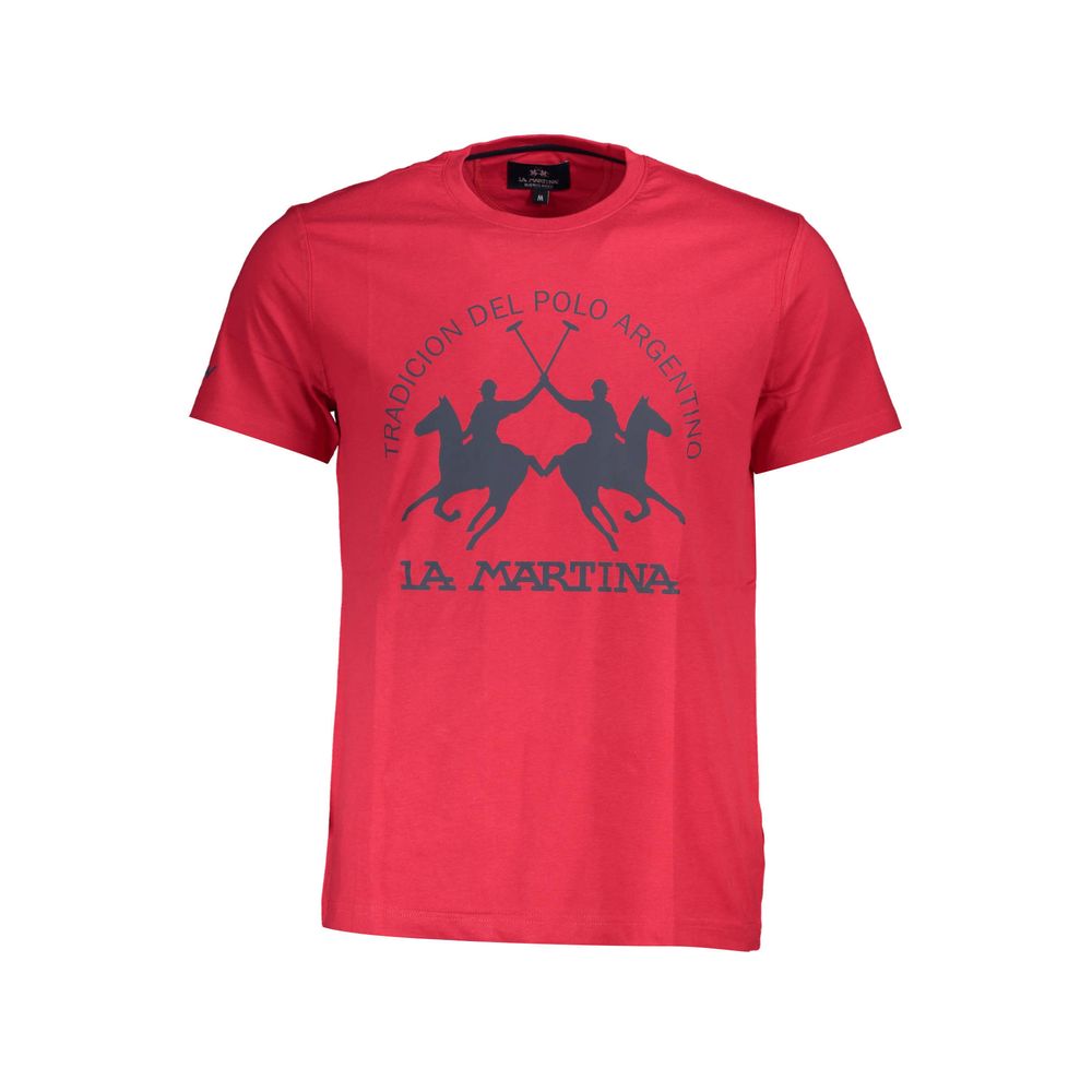 La Martina Red Cotton T-Shirt