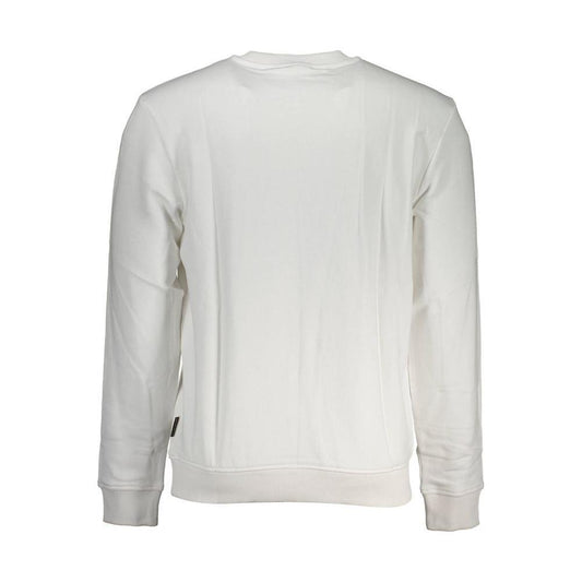 Napapijri White Cotton Men Sweater NA-37067-S