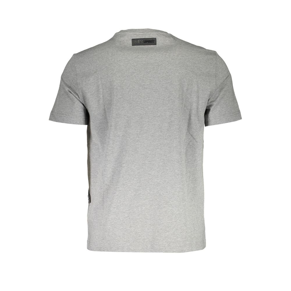 Back view of Plein Sport Brown Cotton Men T-Shirt showcasing soft fabric and modern design.