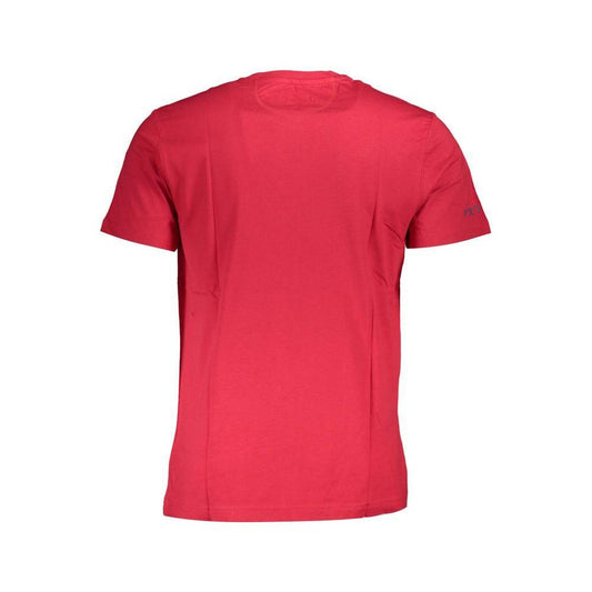 La Martina Red Cotton Men T-Shirt LA-37220-M