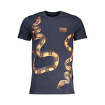 Cavalli Class Blue Cotton T-Shirt CA-28567-L