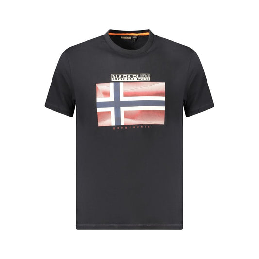 Napapijri Black Cotton Men T-Shirt NA-35904-S