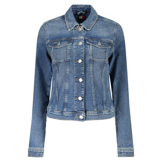 Tommy Hilfiger Blue Cotton Women Jacket TO-36612-M
