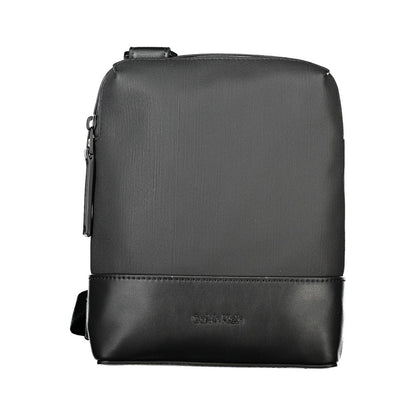Calvin Klein Black Polyester Men Shoulder Bag with sleek design and iconic logo, perfect for stylish urban men.