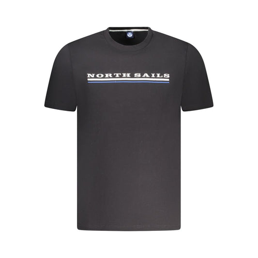 North Sails Black Cotton Men T-Shirt NO-35023-S