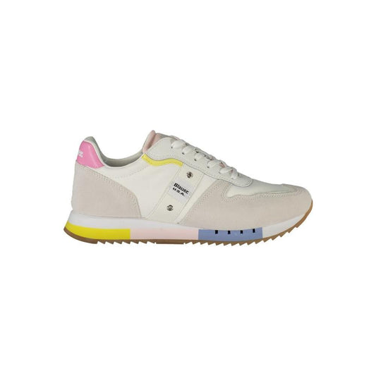 Blauer White Leather Women Sneaker