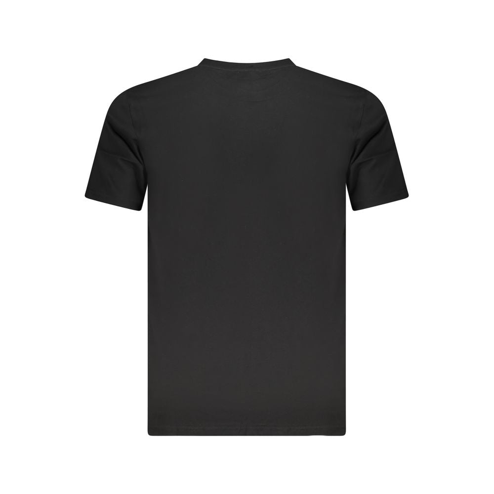 Cavalli Class Black Cotton Men T-Shirt back view showcasing sleek design and premium fabric for modern style and comfort.