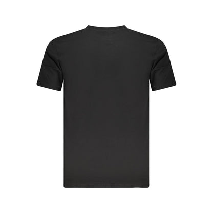 Cavalli Class Black Cotton Men T-Shirt back view showcasing sleek design and premium fabric for modern style and comfort.