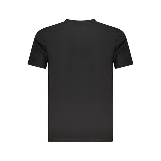 Cavalli Class Black Cotton Men T-Shirt CA-36678-L