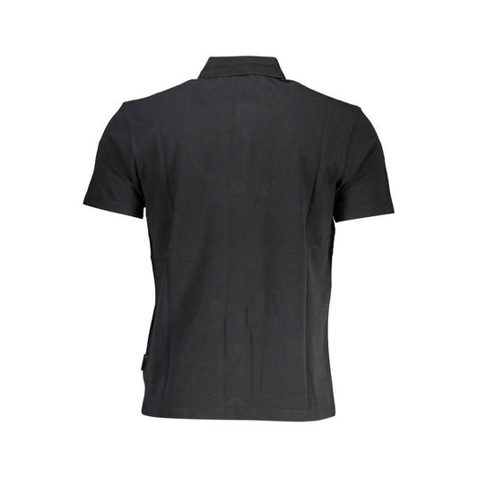 Napapijri Black Cotton Men Polo Shirt NA-36845-S
