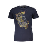 Cavalli Class Blue Cotton Men T-Shirt CA-37137-XL