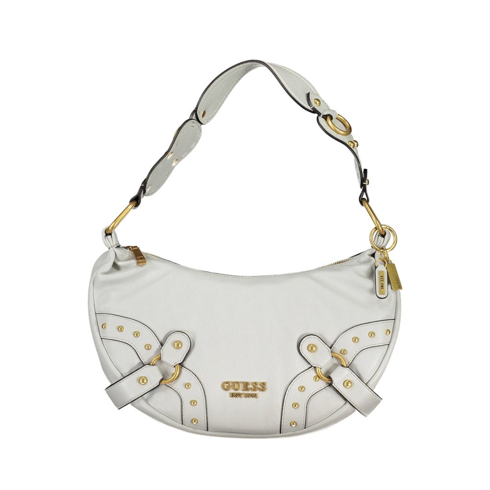 Elegant Guess Jeans Brown Polyethylene Women Handbag with gold accents and sleek design for modern fashionistas.