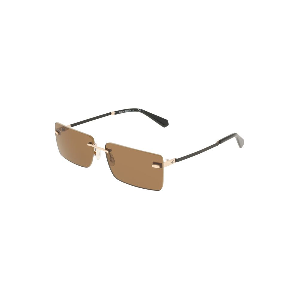 Calvin Klein Beige Metal Sunglass