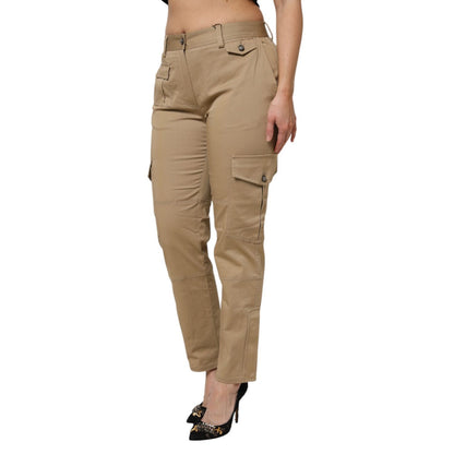 Dolce & Gabbana Brown Cotton Cargo Tapered Pants