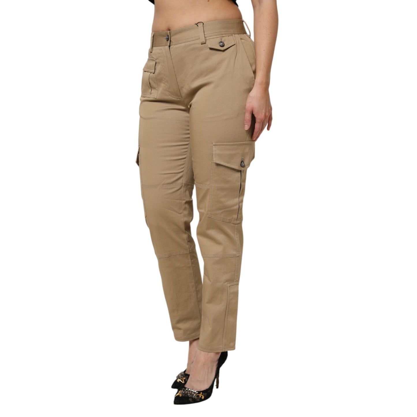 Dolce & Gabbana Brown Cotton Cargo Tapered Pants PAN76504-42