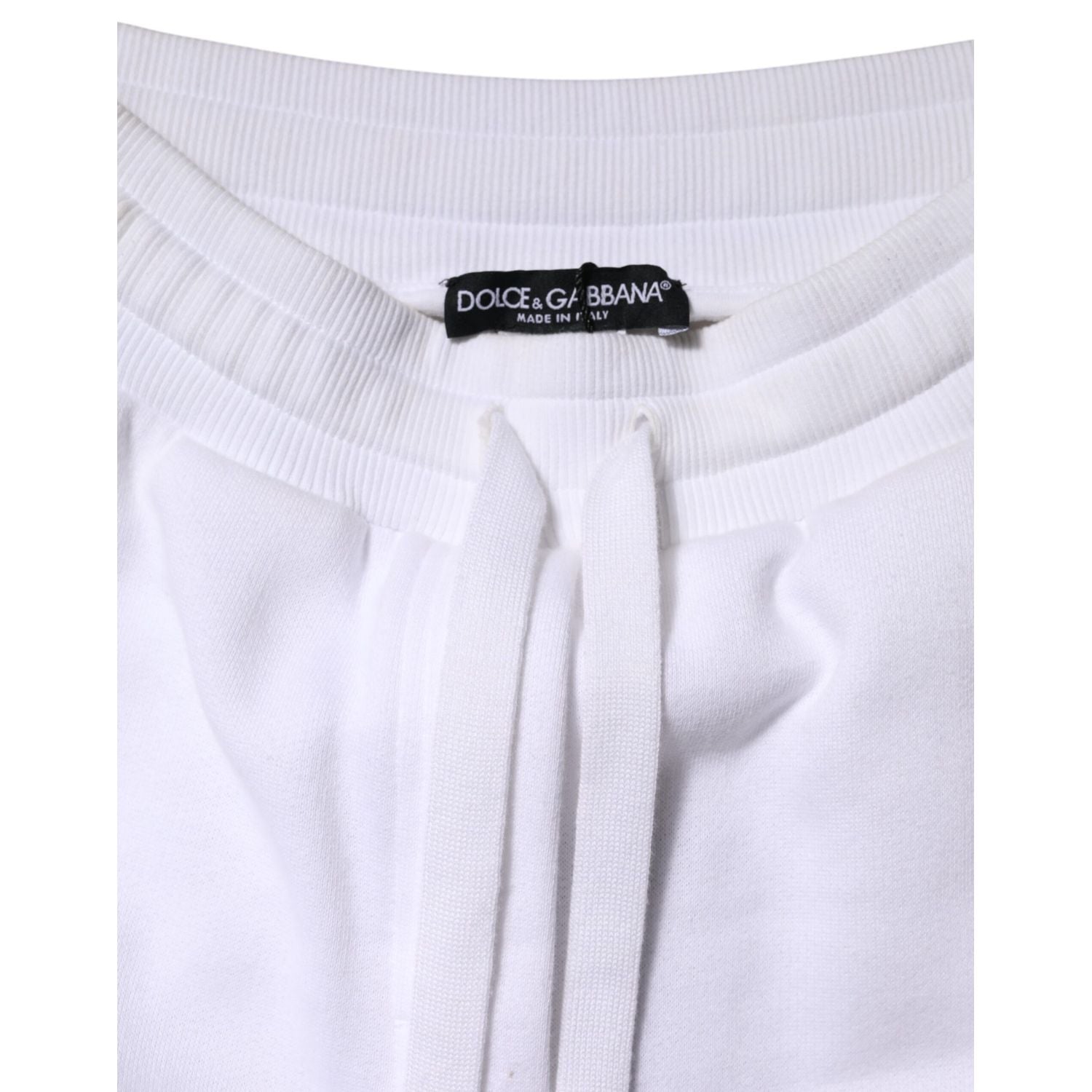 Dolce & Gabbana White Cotton Stretch Jogger Sweatpants Pants