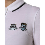 Dolce & Gabbana White Cotton Short Sleeves Collared Polo Top TSH87143-38