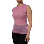 Dolce & Gabbana Pink Polyester Sleeveless Round Neck Tank Top TSH90665-44