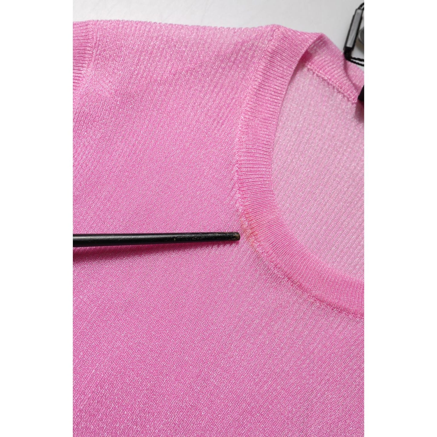 Dolce & Gabbana Pink Polyester Sleeveless Round Neck Tank Top TSH90665-44