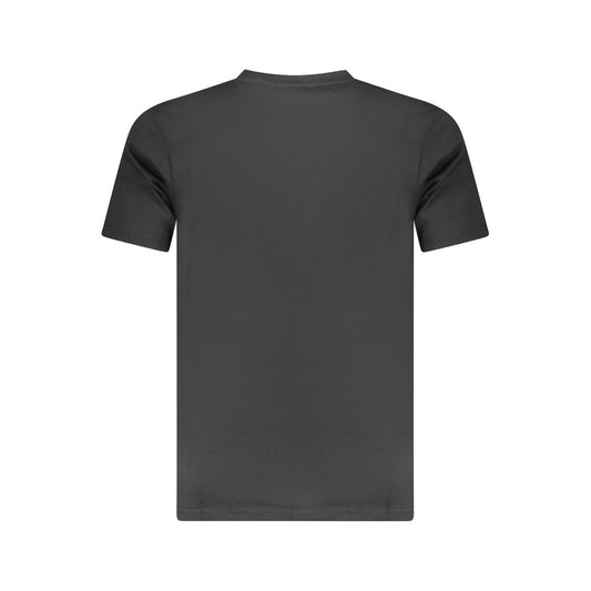 Cavalli Class Black Cotton Men T-Shirt CA-36709-M