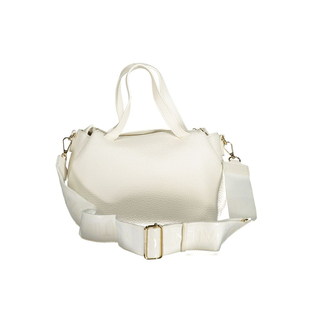 Mario Valentino White Polyethylene Handbag with handles and strap