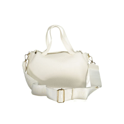 Mario Valentino White Polyethylene Handbag with handles and strap