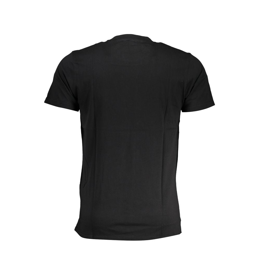 Cavalli Class Black Cotton T-Shirt CA-28607-XL