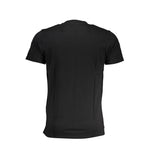 Cavalli Class Black Cotton T-Shirt CA-28607-XL