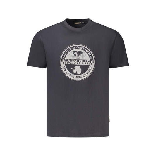 Napapijri Black Cotton Men T-Shirt NA-35889-S