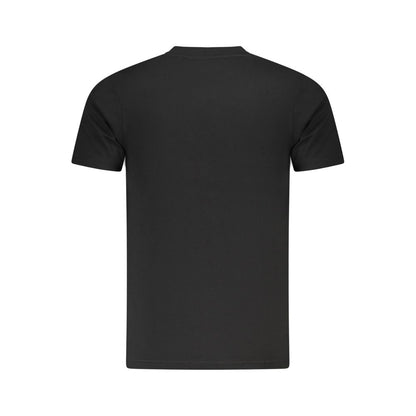 Rear view of Cavalli Class Black Cotton Men T-Shirt showcasing premium design and craftsmanship.