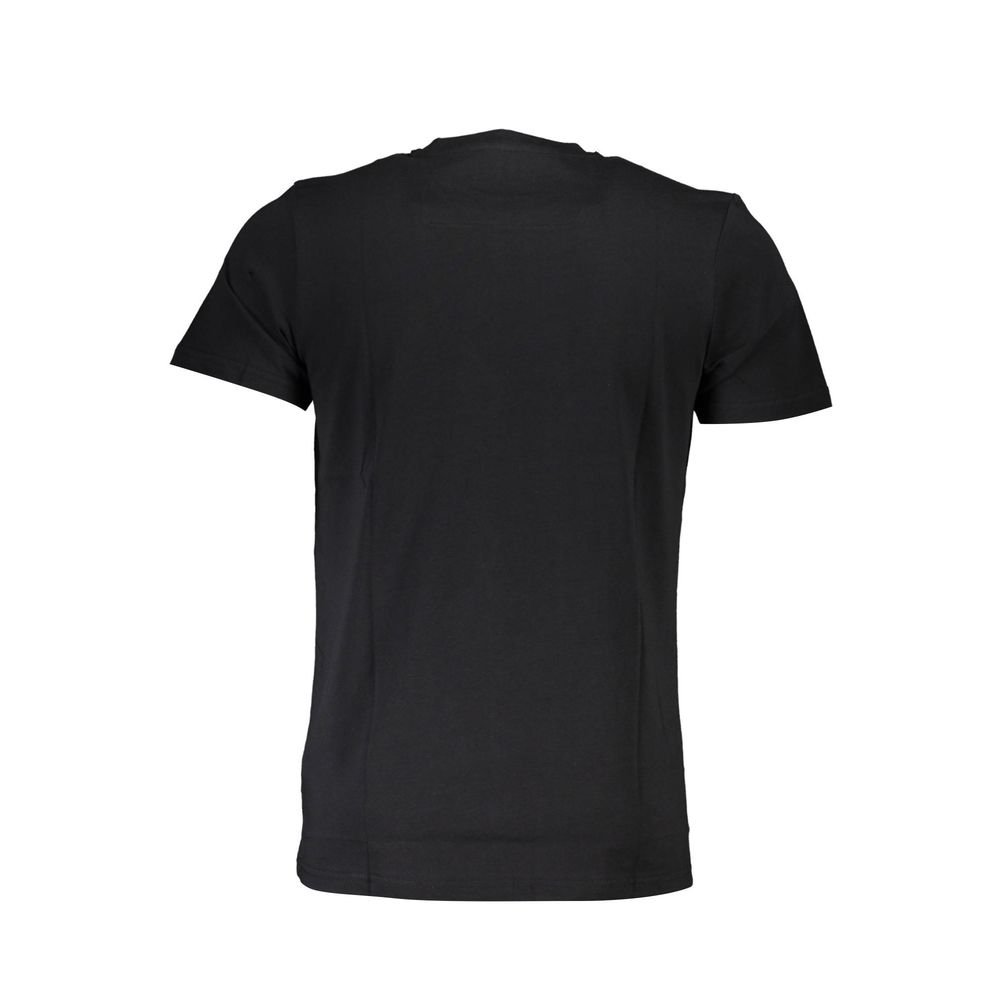 Cavalli Class Black Cotton Men T-Shirt, rear view showcasing premium cotton and sleek design for a stylish and comfortable fit.