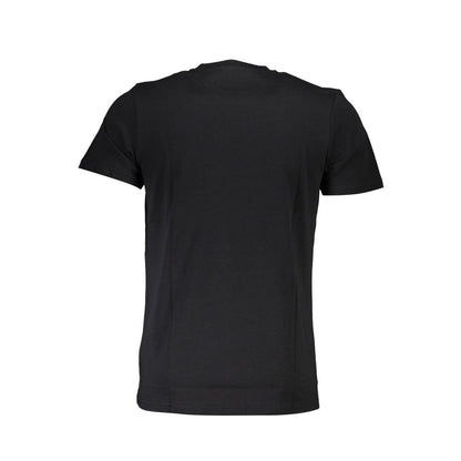 Cavalli Class Black Cotton Men T-Shirt, rear view showcasing premium cotton and sleek design for a stylish and comfortable fit.