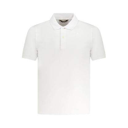 K-WAY White Cotton Polo Shirt with short sleeves, 2 buttons, and logo application