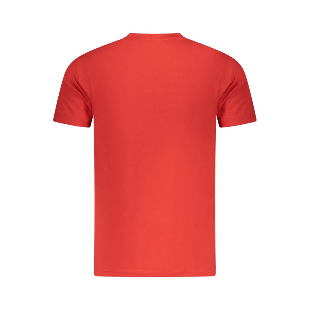 Cavalli Class Red Cotton Men T-Shirt CA-36639-M