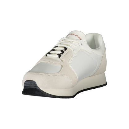 Calvin Klein White Leather Men Sneaker with sleek design and CK logo