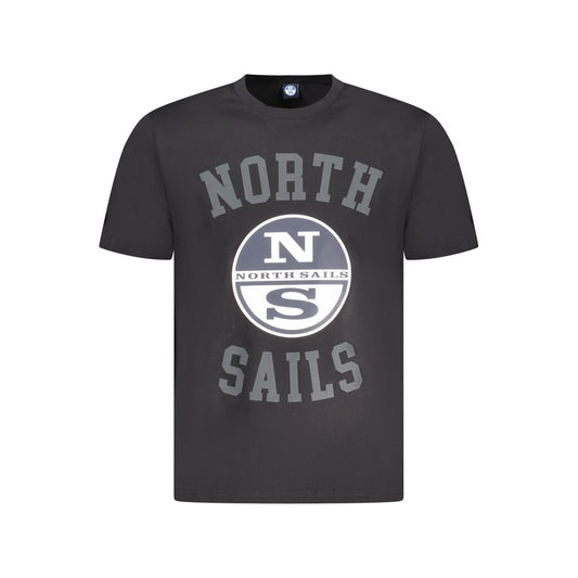North Sails Black Cotton Men T-Shirt NO-35043-S
