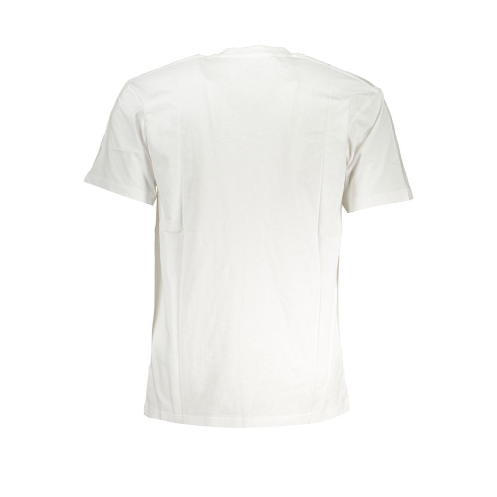Vans White Cotton Men T-Shirt displaying back view, emphasizing casual style and comfort for everyday wear.