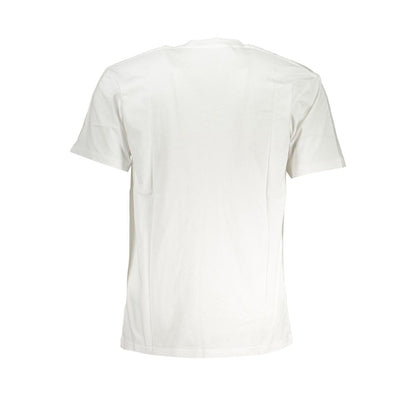 Vans White Cotton Men T-Shirt displaying back view, emphasizing casual style and comfort for everyday wear.