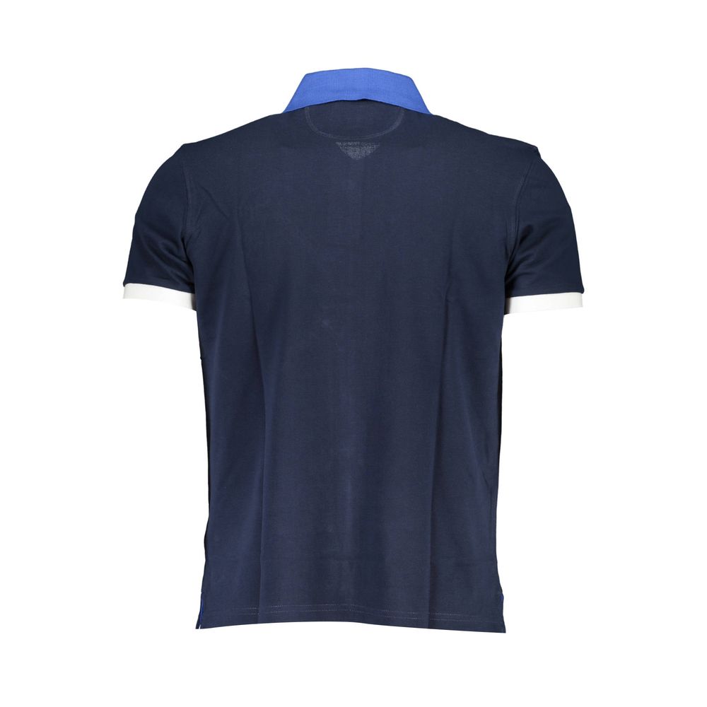 La Martina Blue Cotton Mens Polo Shirt