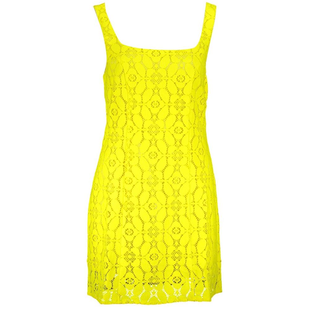 Desigual Yellow Polyester Women Sleeveless Dress
