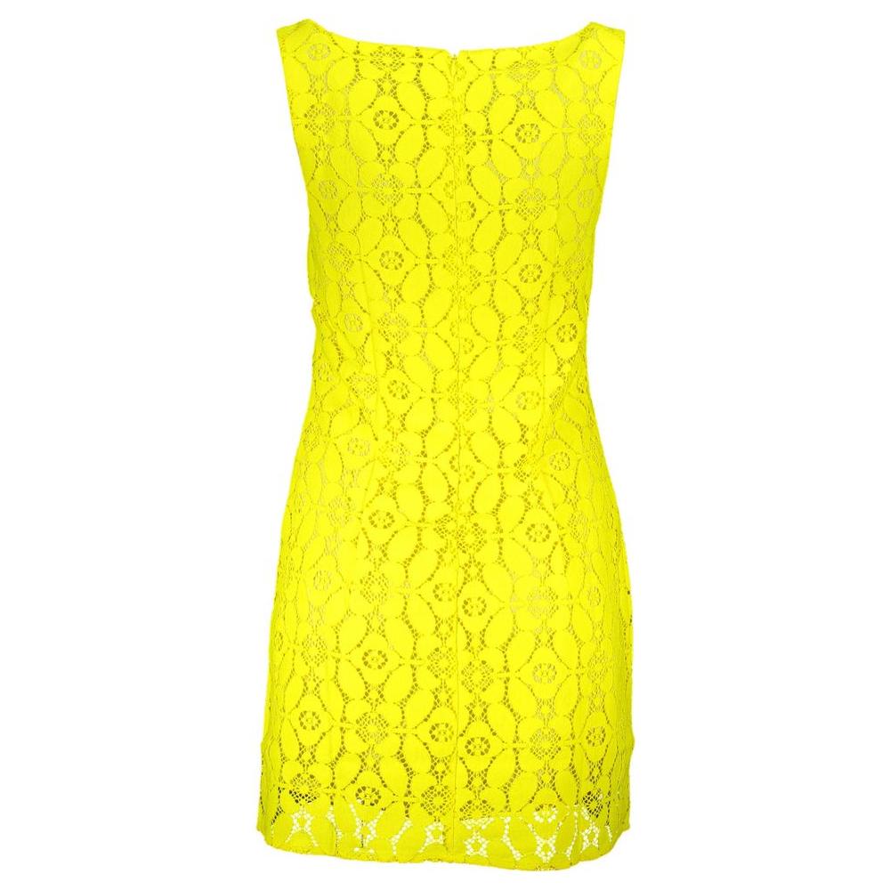 Desigual Yellow Polyester Women Sleeveless Dress