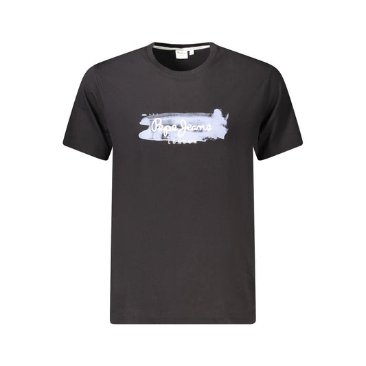 Pepe Jeans Black Cotton Men T-Shirt PE-34978-S