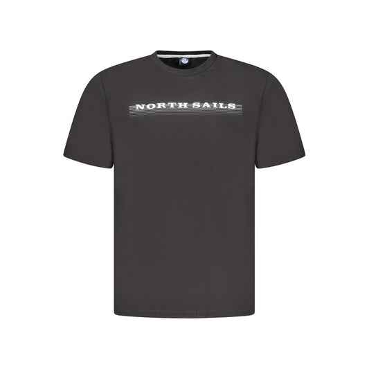 North Sails Black Cotton Men TShirt NO-35026-S